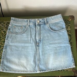 BDG Blue A-line Mini Skirt Casual